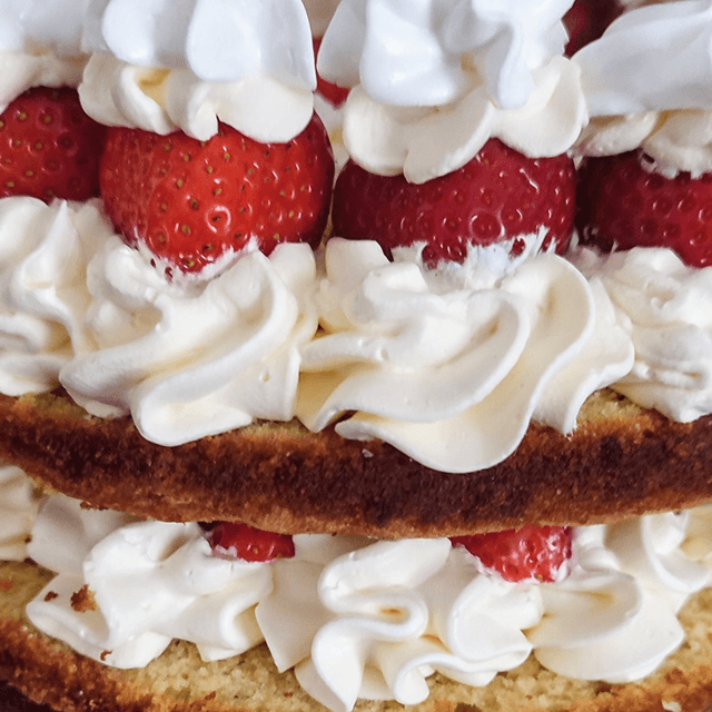 Strawberries & Cream Cake